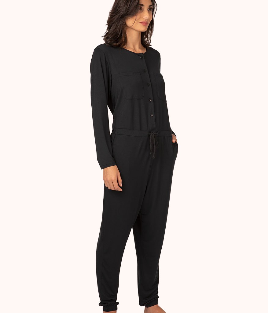 The All-Day Crew Jumpsuit: Jet Black
