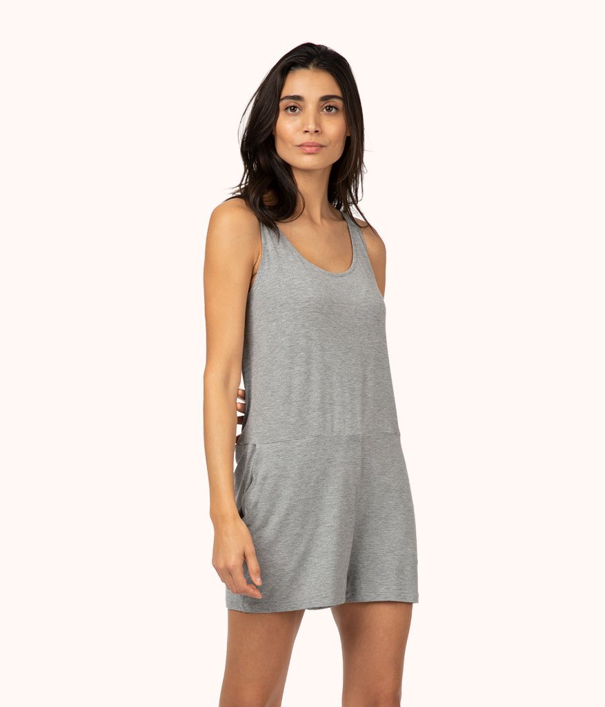 The All-Day Lounge Romper: Heather Gray