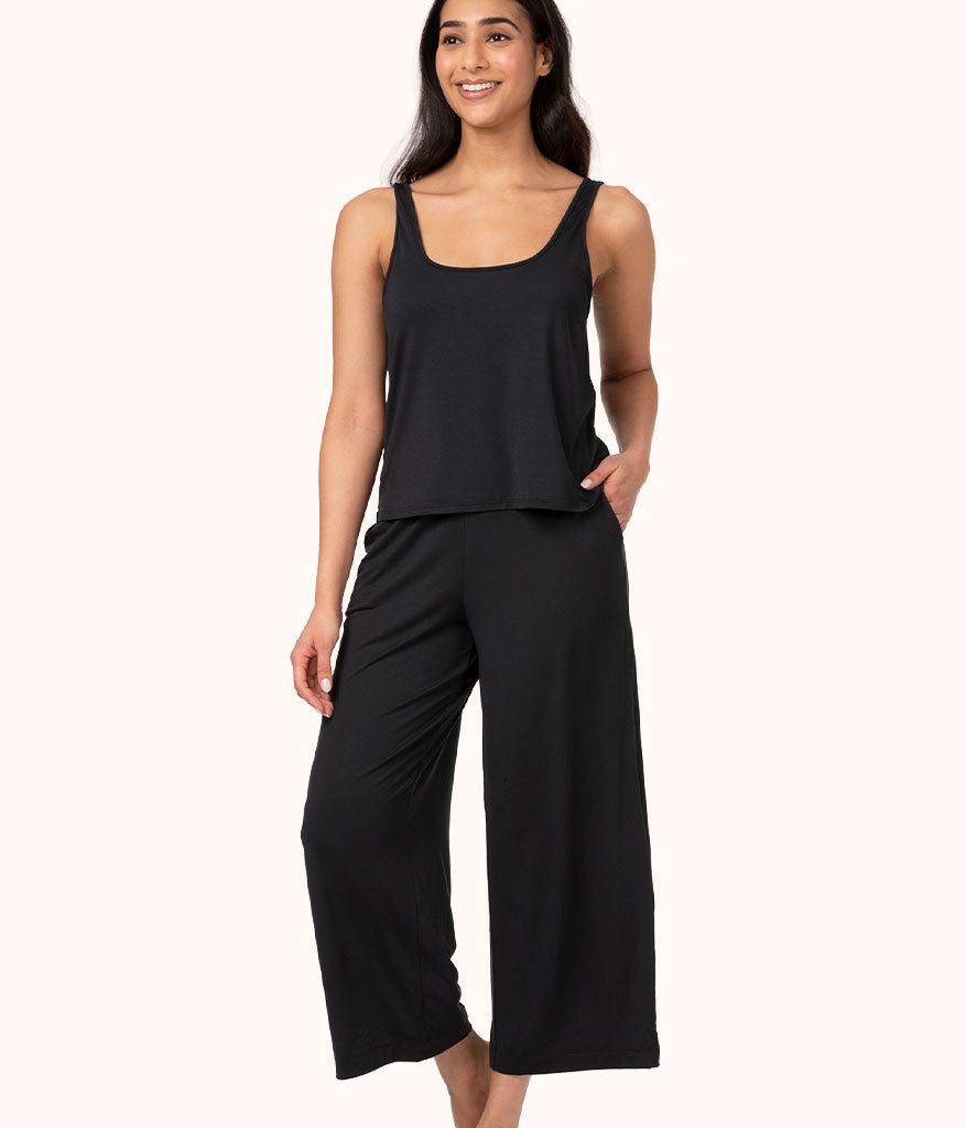 The All-Day Wide Leg Pant: Jet Black