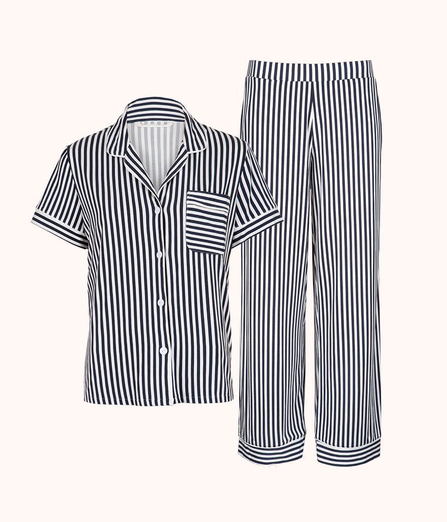 The All-Day Short Sleeve & Pant Bundle - Print: Mini Stripe Print