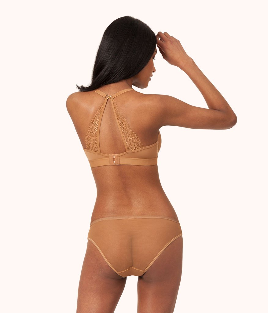 The Mesh Back Bikini: Warm Oak